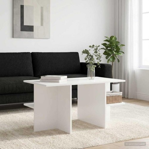 Sofabord Hvid 87 x 50 x 45 cm Konstrueret træ