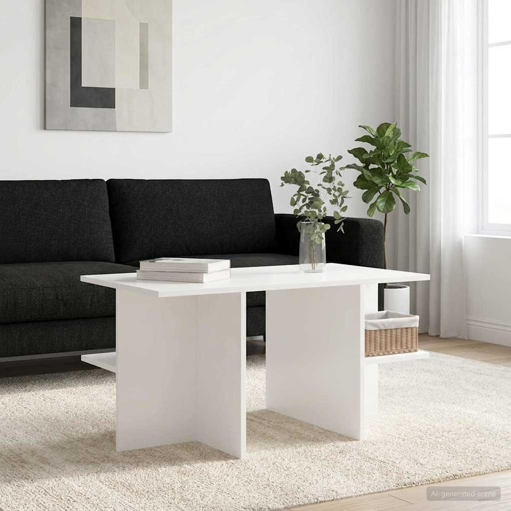 Sofabord Hvid 87 x 50 x 45 cm Konstrueret træ