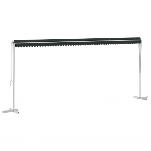 Fritstående markise 6 x 3 m - antracit, polyester