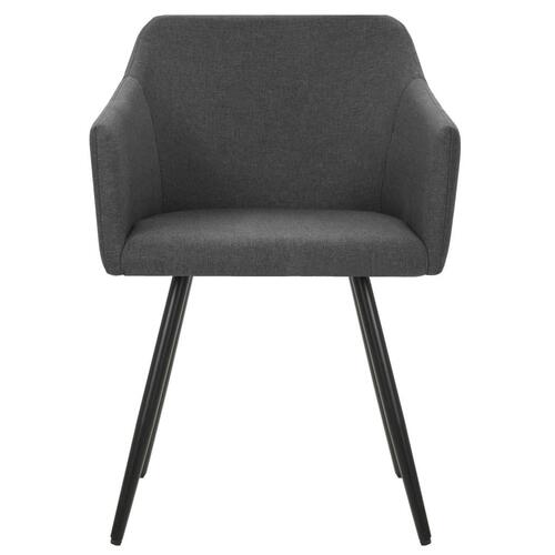 Spisebordsstole 4 stk. mørkegrå stof
