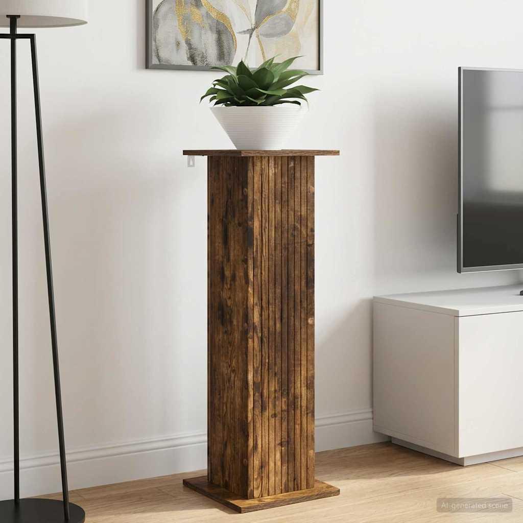 vidaXL Planteholder 2 stk. Røget eg 30,5 x 30 x 100,5 cm