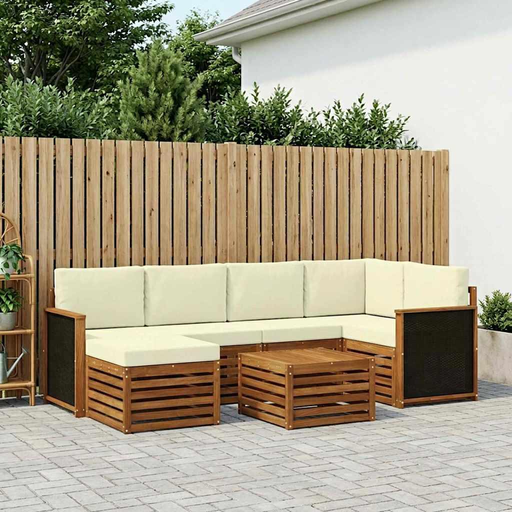 Sektionalsofa sæt med pude 6 stk Naturlig og Fløde