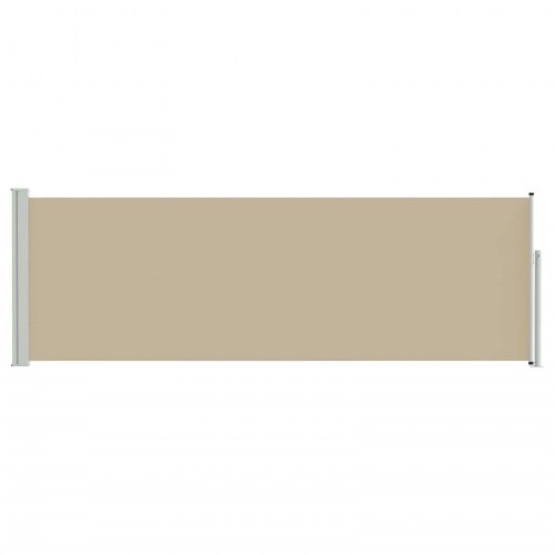 Udtrækkelig sidemarkise - beige 500 × 100 cm, polyester