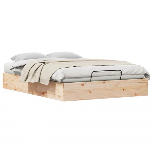 Otmansengestel med opbevaring Naturfarvet 120 x 190 cm