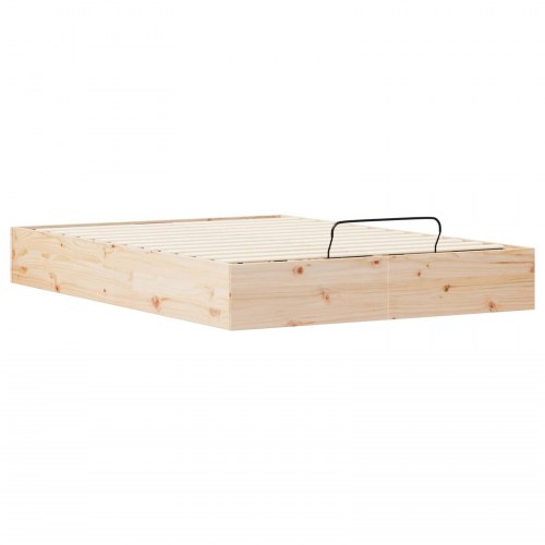 Otmansengestel med opbevaring Naturfarvet 120 x 190 cm