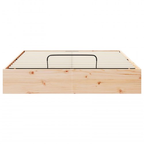 Otmansengestel med opbevaring Naturfarvet 120 x 190 cm