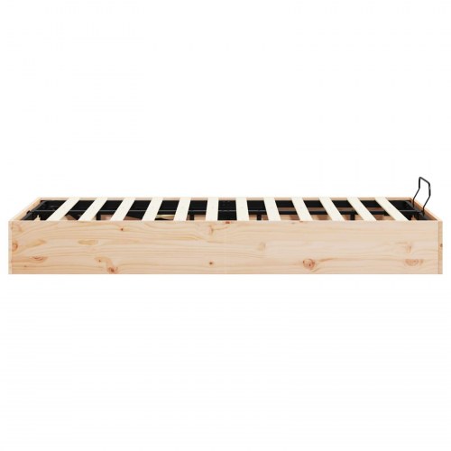 Otmansengestel med opbevaring Naturfarvet 120 x 190 cm