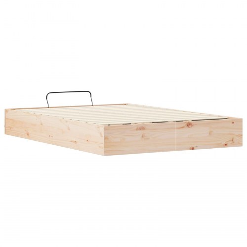 Otmansengestel med opbevaring Naturfarvet 120 x 190 cm