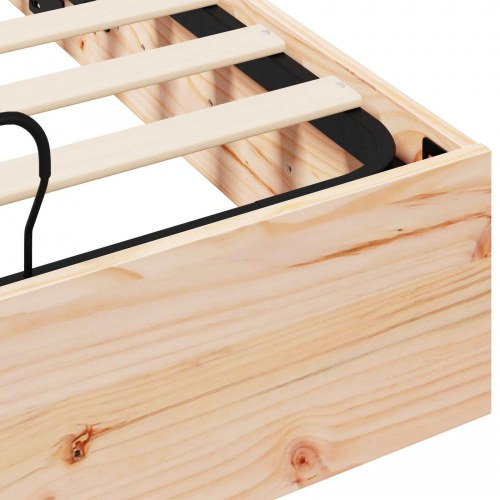 Otmansengestel med opbevaring Naturfarvet 120 x 190 cm