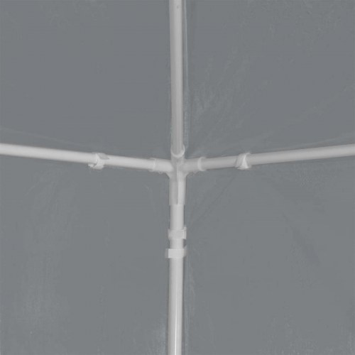 Partytelt 1200 × 300 × 255 cm - lysegrå PE og stål, med sidevægge