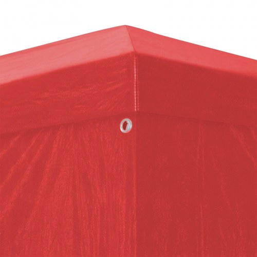 Festtelt 900 × 300 × 255 cm - rød PE med stålramme, foldbart
