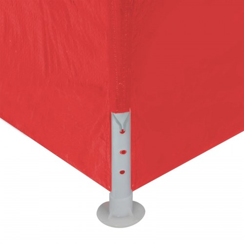 Festtelt 900 × 300 × 255 cm - rød PE med stålramme, foldbart