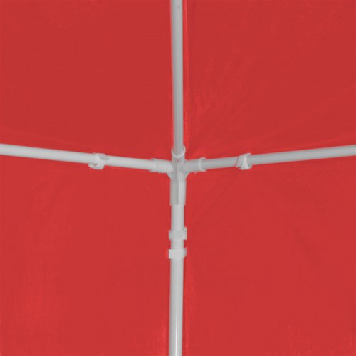 Festtelt 900 × 300 × 255 cm - rød PE med stålramme, foldbart