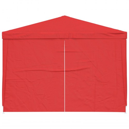 Party telt 300 × 300 × 255 cm - rød PE med stålramme
