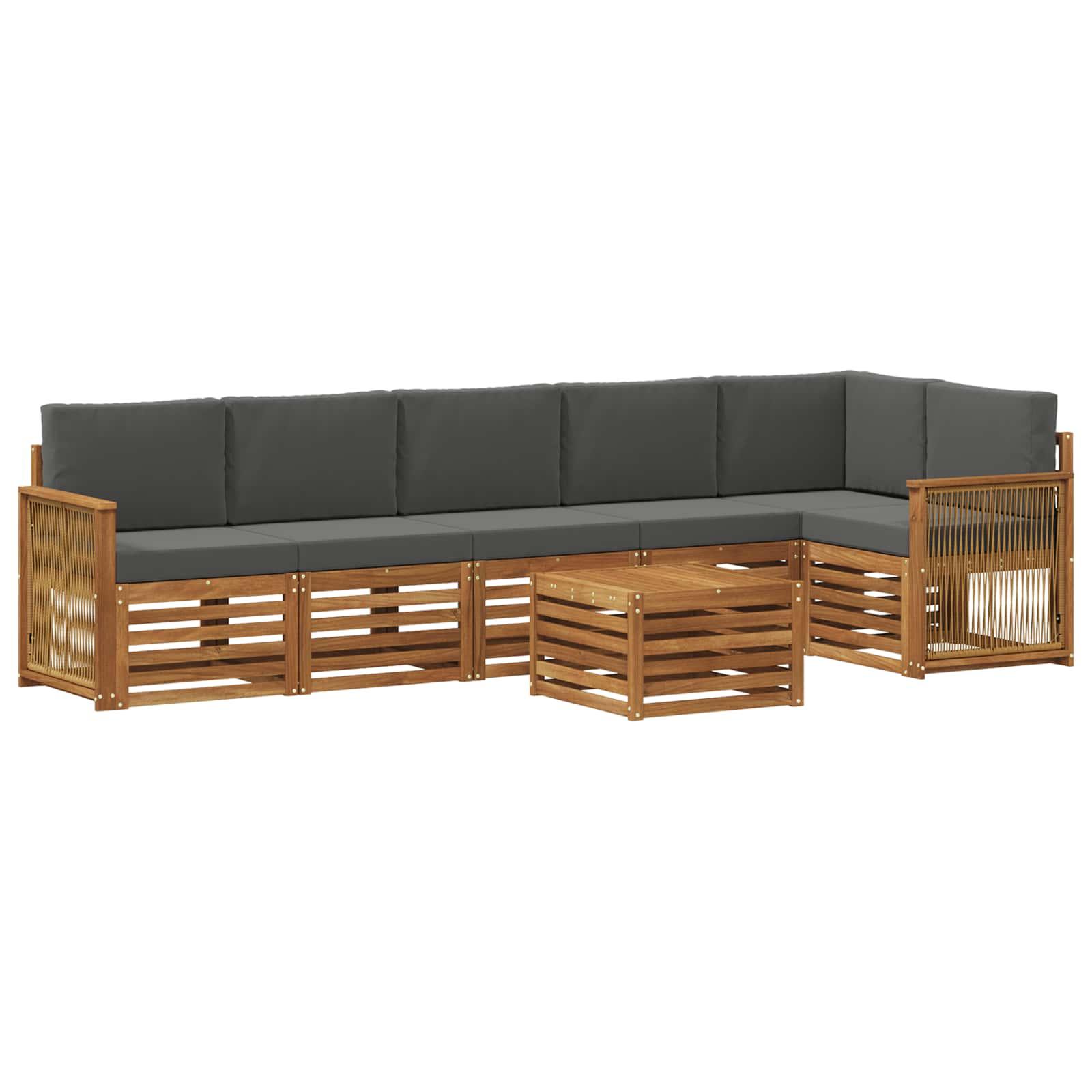 Sektionalsofa sæt med pude 6 stk Naturlig og Antracit