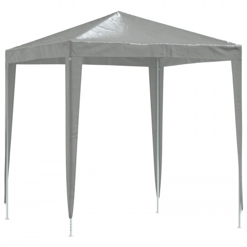 Partytelt 200 × 200 × 240 cm - lysegrå PE og stål