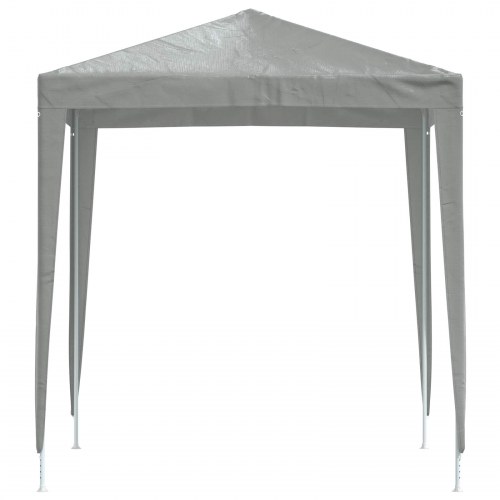 Partytelt 200 × 200 × 240 cm - lysegrå PE og stål