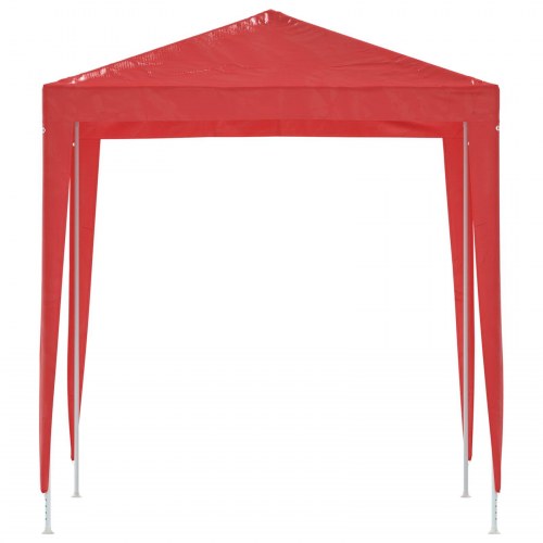 Festtelt 200 × 200 × 240 cm - rød PE og stål, sammenklappeligt
