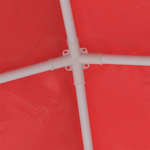 Festtelt 200 × 200 × 240 cm - rød PE og stål, sammenklappeligt