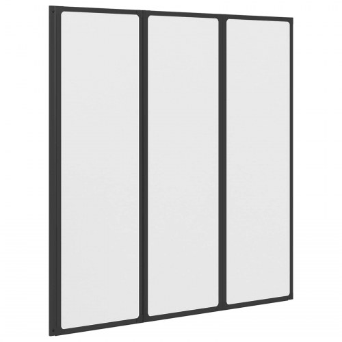 Foldbart bruseforhæng Sort og Fuldfroste 132 x 2 x 140 cm