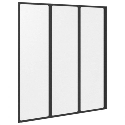 Foldbart bruseforhæng Sort og Fuldfroste 132 x 2 x 140 cm