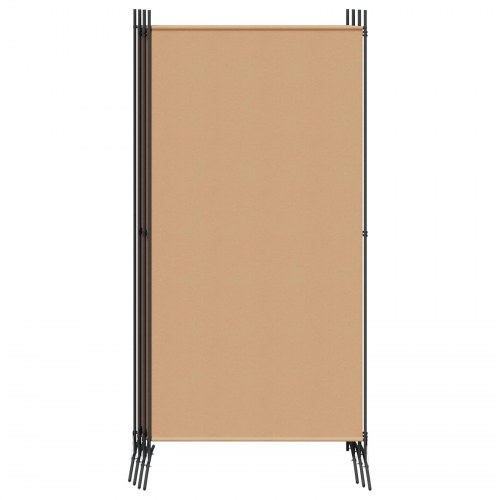 6-panel rumdeler i stof - beige, 520 × 180 cm, foldbar