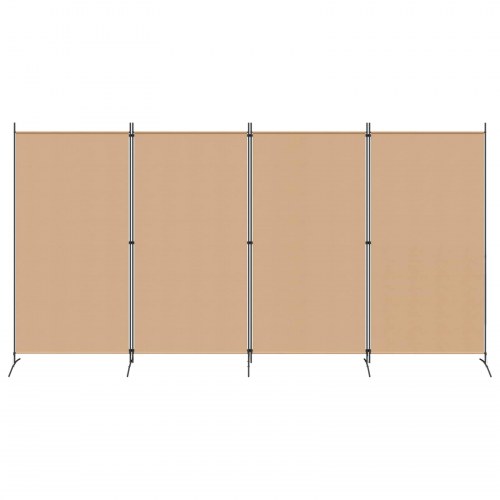4-panel rumdeler i stof - beige, 346 × 180 cm