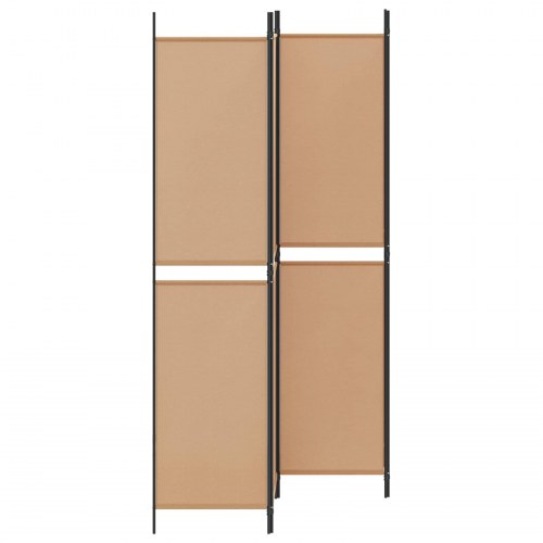 4-panelet rumdeler i stof - beige, 200 × 220 cm, foldbar