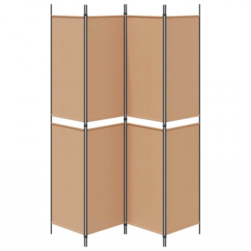 4-panelet rumdeler i stof - beige, 200 × 220 cm, foldbar