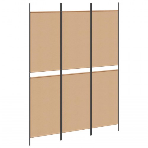 3-panel rumdeler i stof - beige, 150 × 200 cm, foldbar