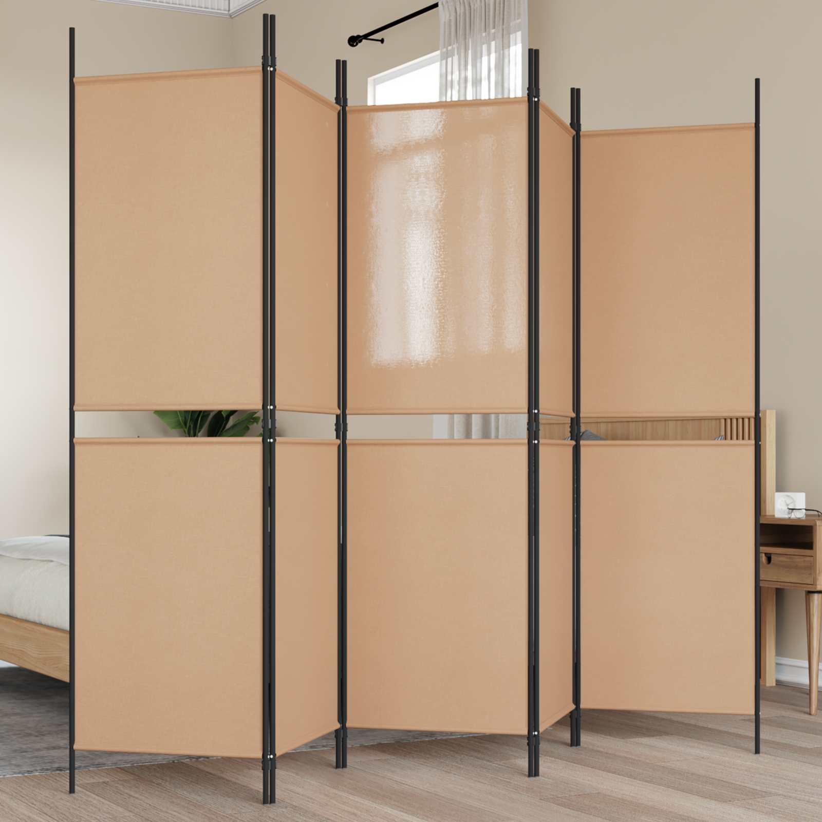 5-panel rumdeler Beige 250 x 180 cm Stof