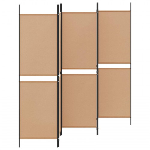 5-panel rumdeler i stof - beige, 250 × 180 cm