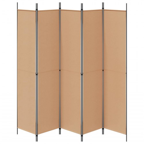 Rumdeler med 5 paneler - beige, 250 x 220 cm