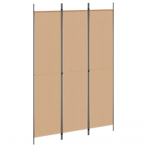 3-panel rumdeler i stof - beige 150 x 220 cm