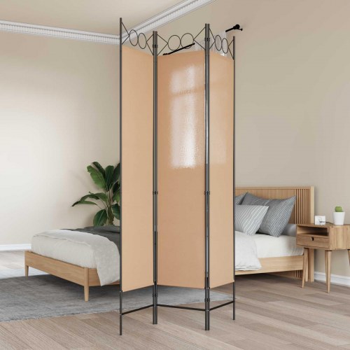 Rumdeler med 3 paneler - beige 120 x 200 cm