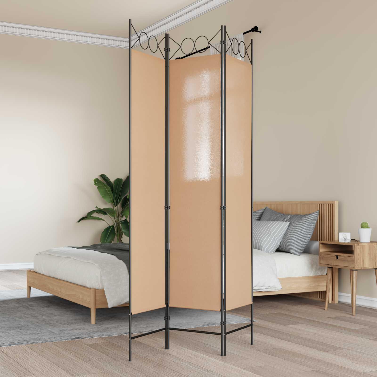 3-panel rumdeler Beige 120 x 200 cm Stof
