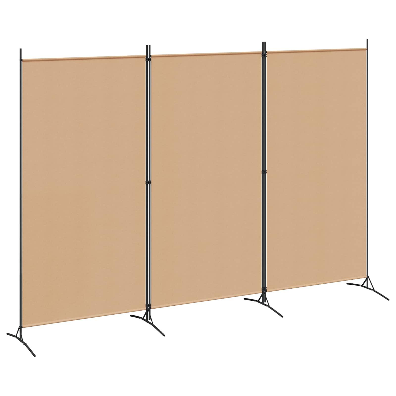 3-Panels Rumdeler Stof - Beige / 260 x 180 cm