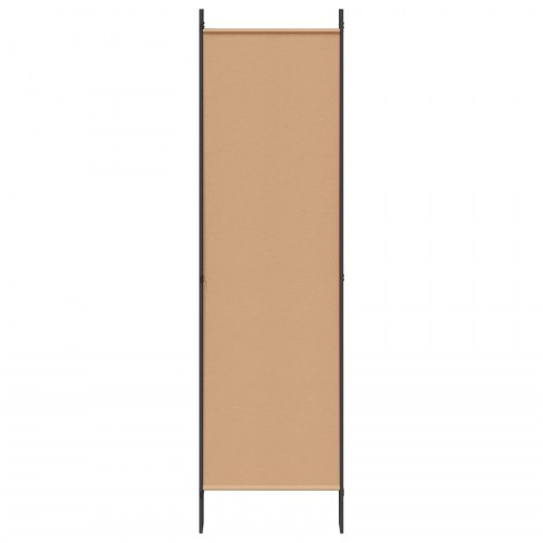 6-panel rumdeler i beige stof - 300 × 180 cm, sammenklappelig skillevæg