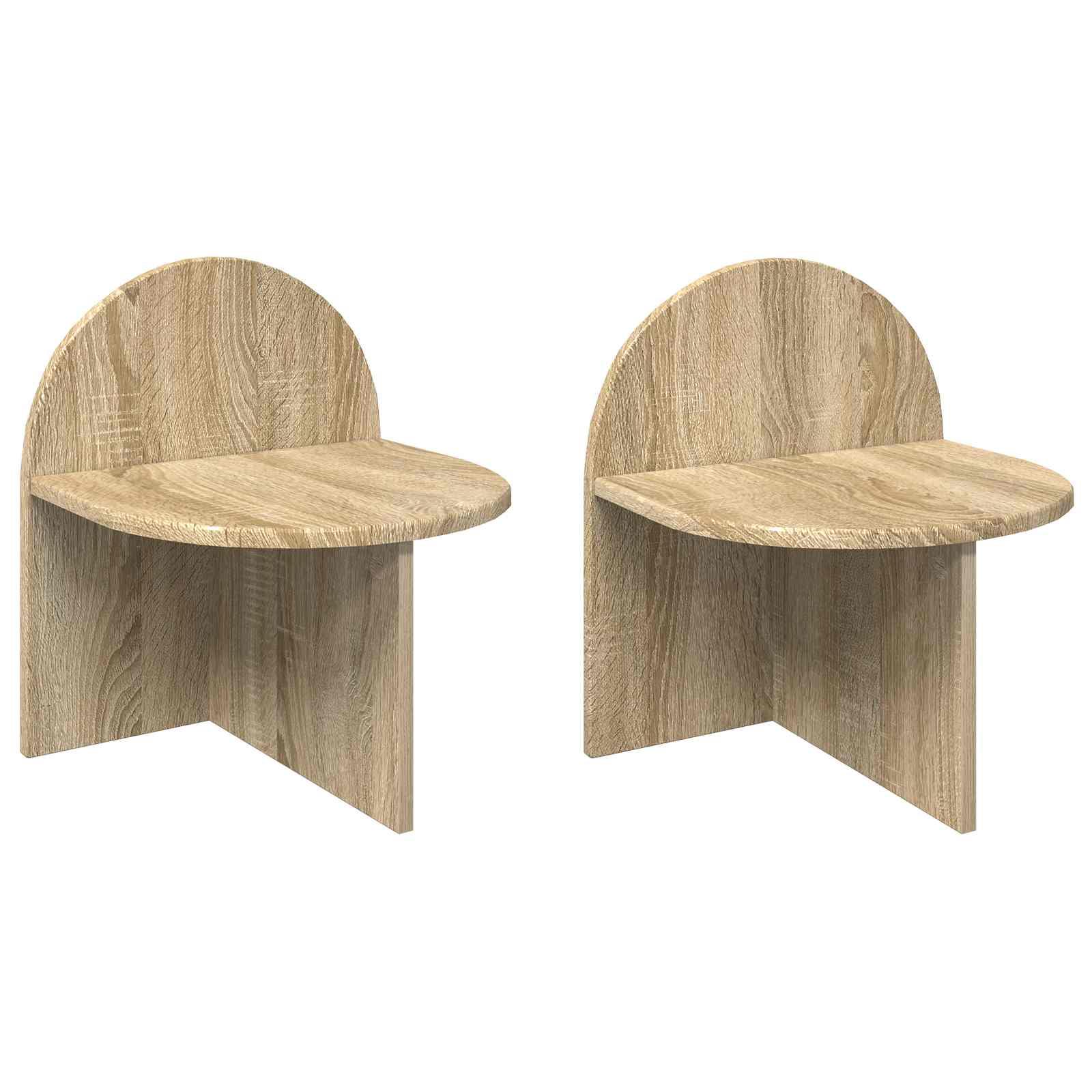 Sengebord 2 stk Sonoma-eg 40 x 35,5 x 45,5 cm Konstrueret træ