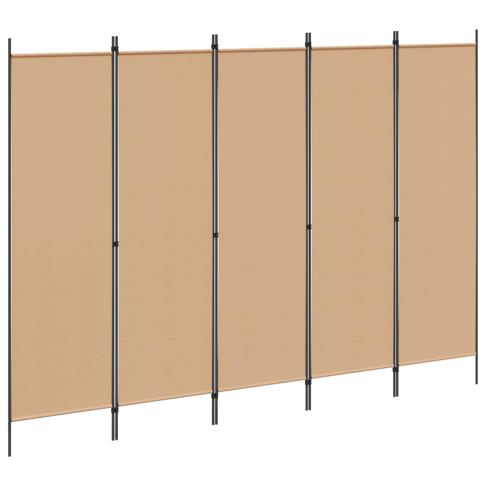 5-panel rumdeler Beige 250 x 180 cm Stof