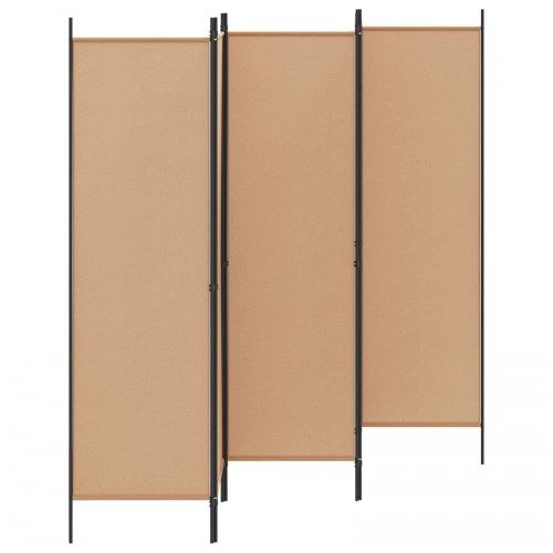 5-panel rumdeler i stof - beige, 250 × 180 cm