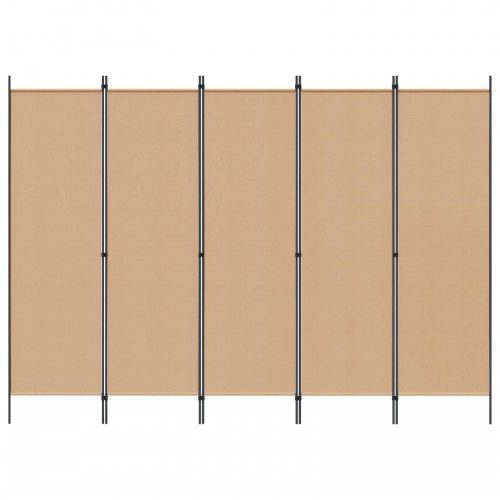 5-panel rumdeler i stof - beige, 250 × 180 cm