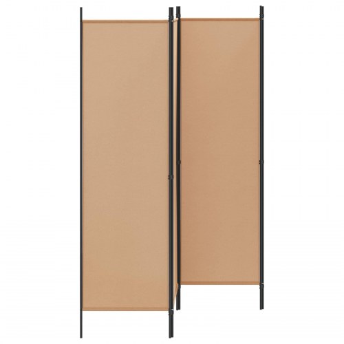 4-panel rumdeler i stof - beige, 200 × 180 cm, sammenklappelig