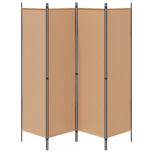 4-panel rumdeler i stof - beige, 200 × 180 cm, sammenklappelig
