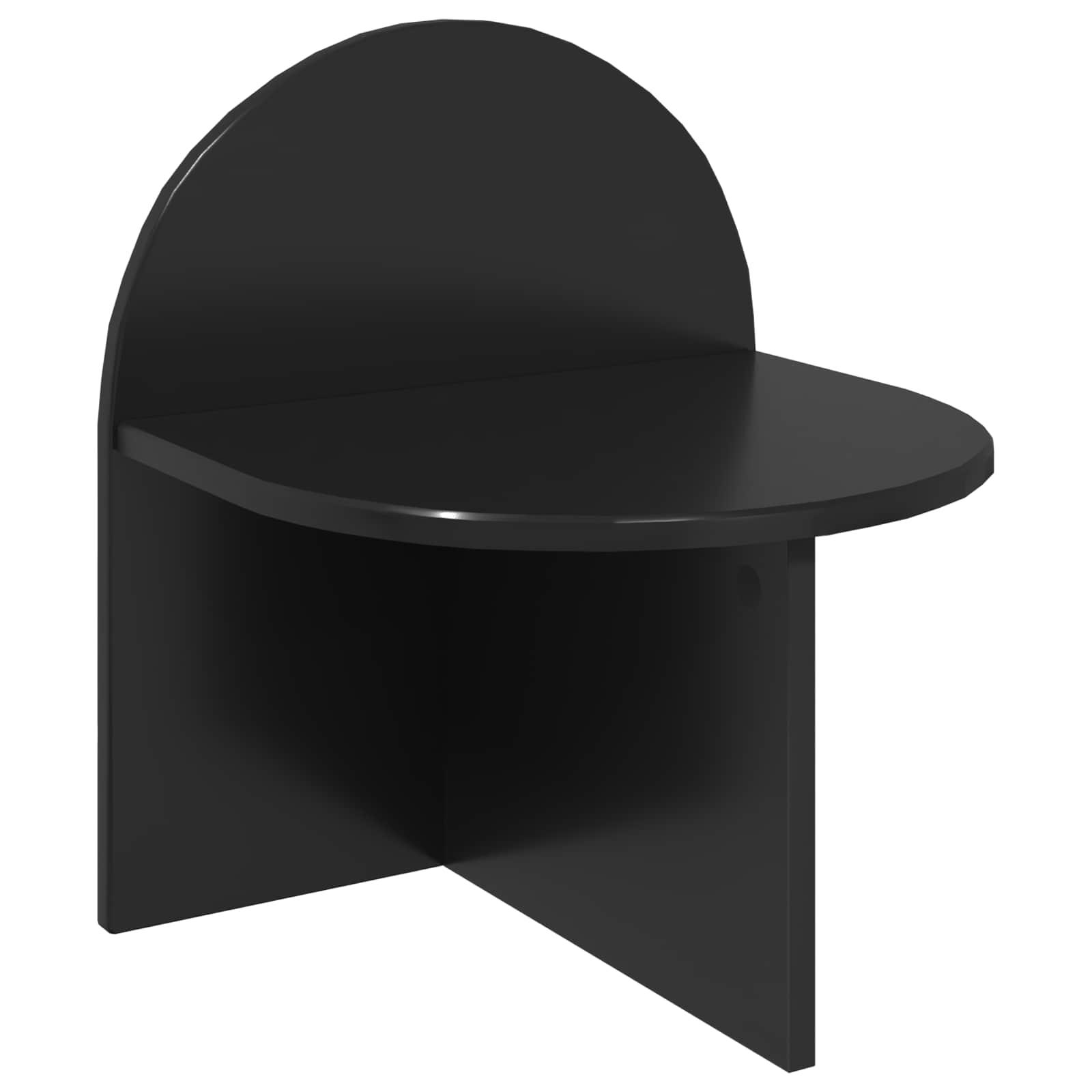 Sengebord i sort eg - konstrueret træ, 40 × 35,5 × 45,5 cm