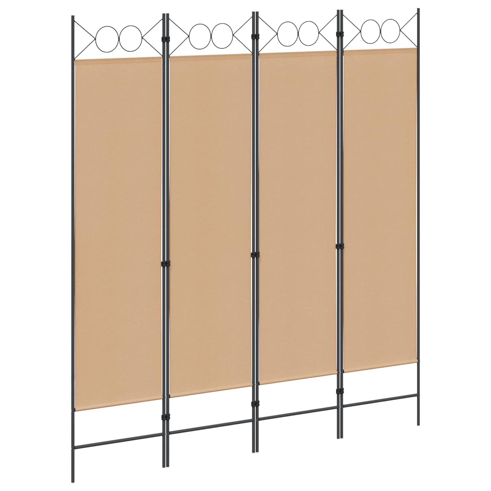4-panel rumdeler Beige 160 x 180 cm Stof