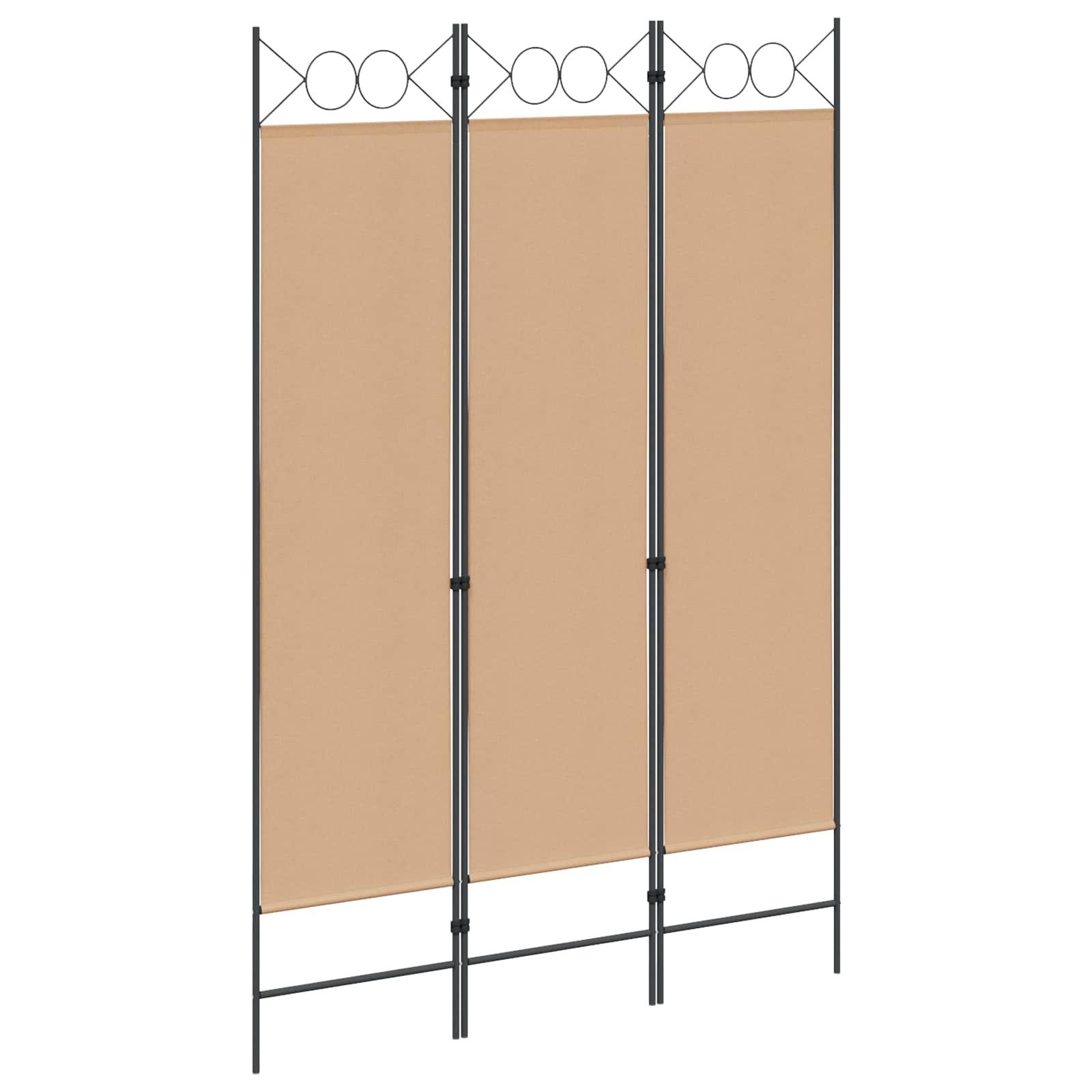 3-panel rumdeler Beige 120 x 180 cm Stof