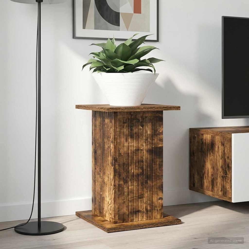 Planteholder 2 stk Røget eg 30,5 x 30 x 43 cm Konstrueret træ