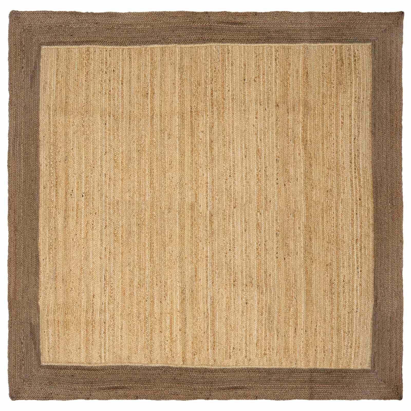 OmrÃ¥detÃ¦pper RektangulÃ¦r Naturlig og grÃ¥ 300 x 300 cm Jute