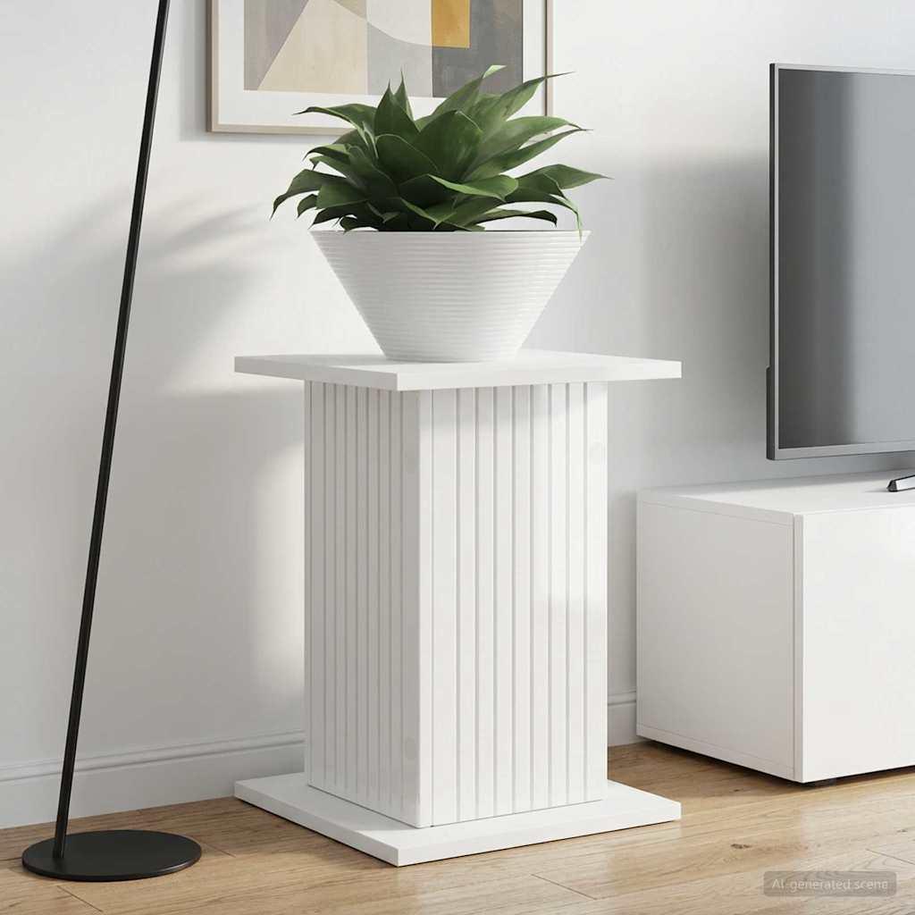 Planteholder Hvid hÃ¸jglans 30,5 x 30 x 43 cm Konstrueret trÃ¦